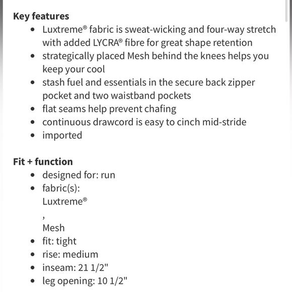 Lululemon run inspire ll crop (mesh) in harbor blue / black - Picture 11 of 11